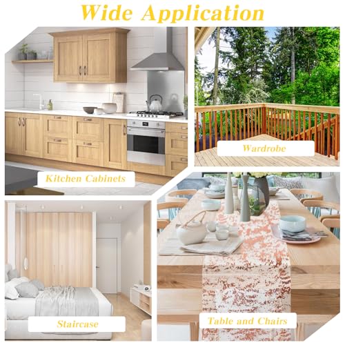 200 Pcs 3/8 Wood Plugs for Screw Holes, Flat Head Wooden Plugs for Holes in Locking Hole Tube Furniture, Wooden Screw Covers