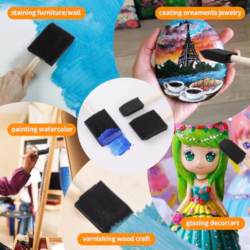 120Pcs Foam Paint Brushes 1 Inch Bulk Foam Brush Sponge for Painting Craft - size: 1 Inch-120Pcs