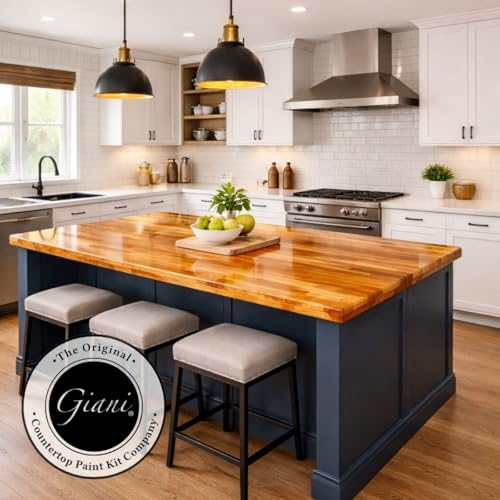 Giani Butcher Block Easy Epoxy Countertop Paint Kit - color: Butcher Block
