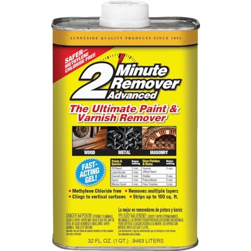 Sunnyside 63432 2-Minute Remover Advanced Paint & Varnish Remover Gel, Quart - style: Gel