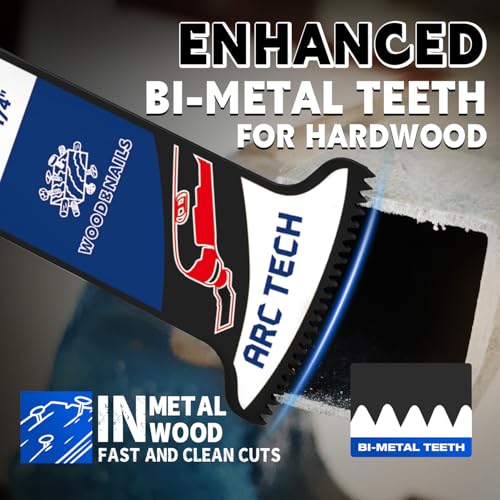 TOPOPARC 10PCS Oscillating Saw Blades Japanese Teeth Fit Dewalt Milwaukee