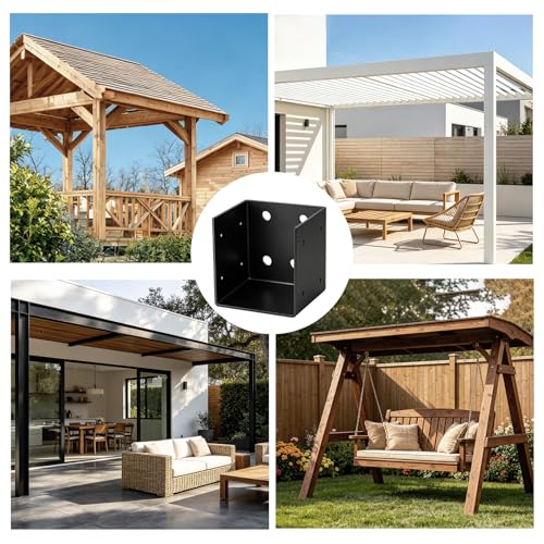 6x6 Joist Hanger Pergola Wall Mount Bracket 4 Pack