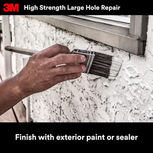 3M High Strength Fiber Reinforced Spackling Compound, 12 oz (6-Pack), Fast-Drying Wall Repair for Large Holes up to 5" – Fills Drywall, Plaster, Stucco, Concrete, Wood – Indoor/Outdoor, Paintable - size: 12 oz (6-Pack)