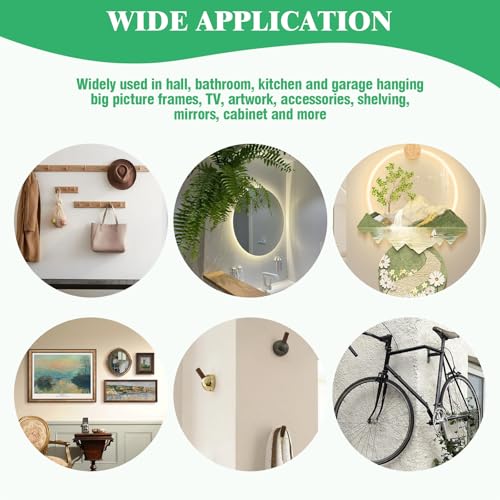 180Pcs / 90 Sets 4 Size Steel Wall Anchor with Screws, 5x30mm, 6x32mm, 8x38mm, 10x60mm Heavy Duty Loose Hinge Hole Repair Kit for Concrete, Hollow and Wooden Wall