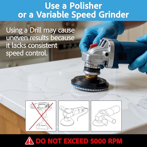 4 Inch Diamond Tile Polishing Pads for Grinder, 15 PCS Diamond Sanding Pads