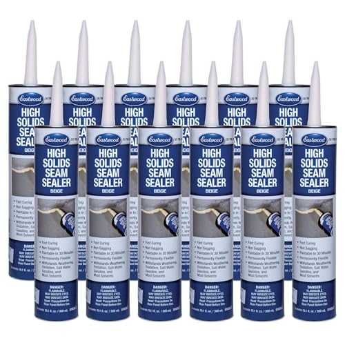 Eastwood Flexible Insulated Waterproof Beige Seam Sealer Cartridge Floor Trunk Fender | 12 Pack - color: Beige, size: 121.2 Fl Oz (Pack of 12)