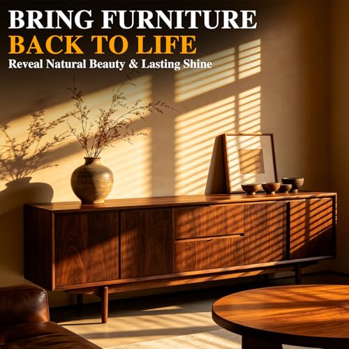 Botou Furniture Balm, Wood Scratch Repair & Polishing Wax, Natural Wood Conditioner for Furniture Table Countertop, Prevent Cracking & Restore Luster, 3.52oz/1 Set
