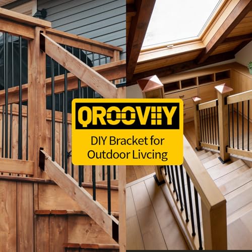 30 Degree Stair Railing Bracket Connectors,U-Shaped Conclaled Brackets for 2" x 4"(Actual:1.5" x 3.5") Lumber,Deck Handrail Connectors for Wood Fences,Pergolas,Log Cabins (Black,4Pair)… - size: 4Pair, style: Angle 30°