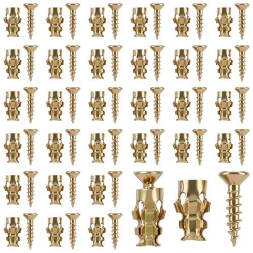 30 Pack 6×14mm Short Expansion Screw Set Door Hinge Thread Repair