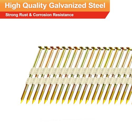 Framing Nails,21°Galvanized Nails,Ring Shank,2-1/2":1000pcs - size: 2-1/2"---1000PCS