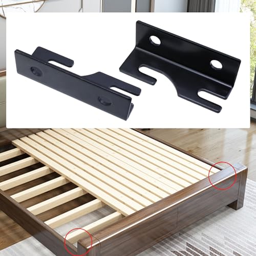 4-Piece Bed Railing Bracket Used to Connect Wood (3.94" Length) - size: 3.94"