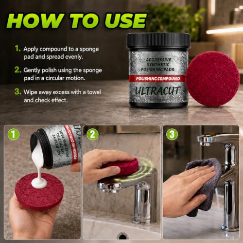 All-in-One Surface Restoration Polish with Pad, Furniture Surface Polishing Paste, Scratch Remover for Wood Leather Marble,1Pc