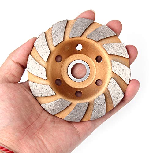 HRLORKC 4 Inch Concrete Turbo Diamond Grinding Cup Wheel 12 Segs Heavy Duty Angle Grinder Wheels for Angle Grinder - size: 4 Inch