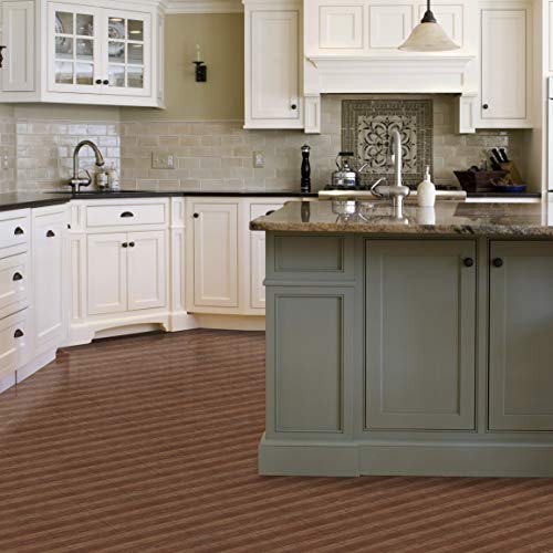 Tivoli Peel & Stick Vinyl Floor Tiles, 45-Pack, 12 x 12 in, Oak - color: Med Oak Plank-Look