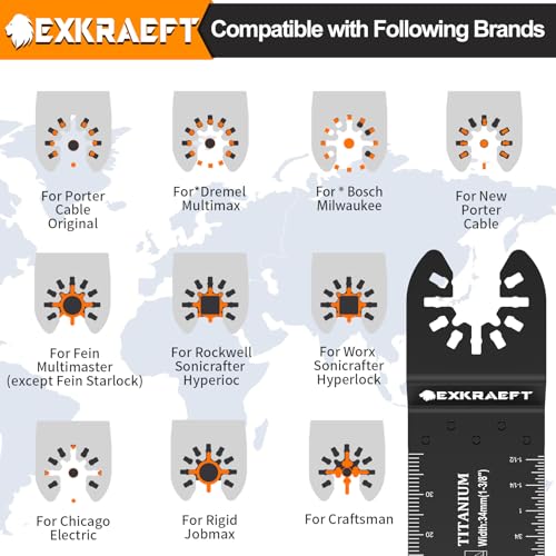 136 PCS Multi Tool Blades Kit, Oscillating Blades with Sandpaper