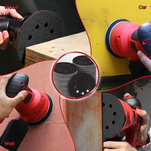 100PCS 5 Inch Sanding Discs 320 Grit Random Orbit Sander Sandpaper - style: Silicon Carbide