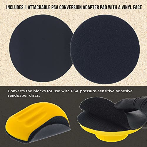 Dura-Gold Pro Series 6" Round & Mouse-Shaped Hand Sanding Block Pads for - style: Round & Mouse