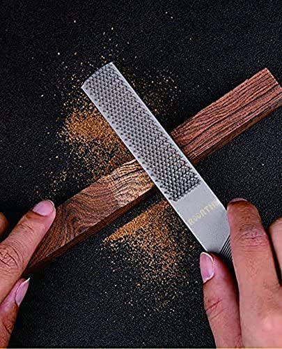Wood Rasp 2 Packs with Premium Grade High Carbon Hand File and Round Rasp, Half Round Flat & Needle Files. Best Wood Rasp Set for Sharping Wood and Metal Tools