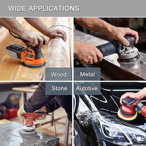 100Pcs 5 Inch Sanding Discs Hook & Loop 8-Hole Wet Dry Sandpaper Assortment - style: 100Pcs 320-1000 Grit (Mixed)
