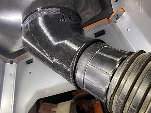 Angled Reducer 4” to 2-1/2”, Connect Shop Vac to Dust Collection Port (4in to 2.5in), Adapter Converter, 45-Degree Elbow, Attach Woodworking Dust Chute to Vacuum Hose, R4520 R4512 (4" to 2-1/2") - size: 4" to 2-1/2"