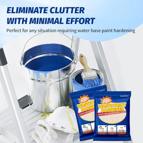 GLAINTE Waste Away Paint Hardener 6 Packs - Fast Acting Solid Hardener - Drying Powder for Water-based Paint - size: 21 Ounce (Pack of 1)