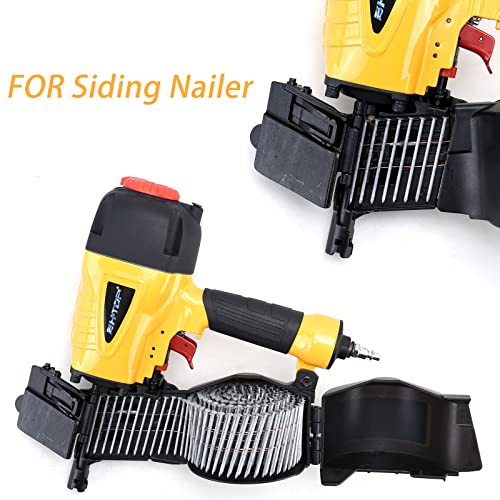 3600 Count Siding Nails, 15-Degree 1-1/2 Inch *.092 Wire Collated Coil Ring Shank Nails, Full Round Head Hot-Dipped Galvanized Siding Nailer - size: 1-1/2 Inch