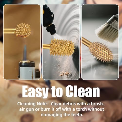 CAELUM Titanium-Coated Sphere Carbide Rotary Burr, 1/8" Coarse Carving Kit - color: Titanium Coated Sphere