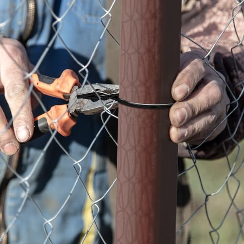 Hicarer 200 Pcs Chain Link Fence Ties EZ Twist 9 Gauge, 1-7/8" Od, Black - color: Black, size: 1-7/8" Od