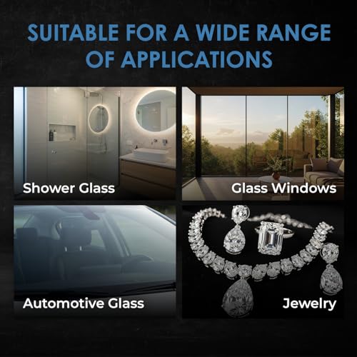 Optical Grade Cerium Oxide 8oz Glass Repair Powder | Glass Window and Windshield Repair | Optical Grade, for use with Camera, Scope, Binocular Lens | Remove Scratches and Scuffs (8oz with 3" Pad) - style: 8oz With 3" Pad