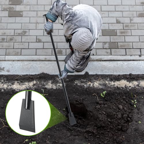 Tamping and Digging Bar Heavy Duty Steel Spud Bars Post Hole Digger Tamping Bar(Shovel Shape,Black,48 Inch) - color: Black, size: 48 Inch, style: Shovel Shape