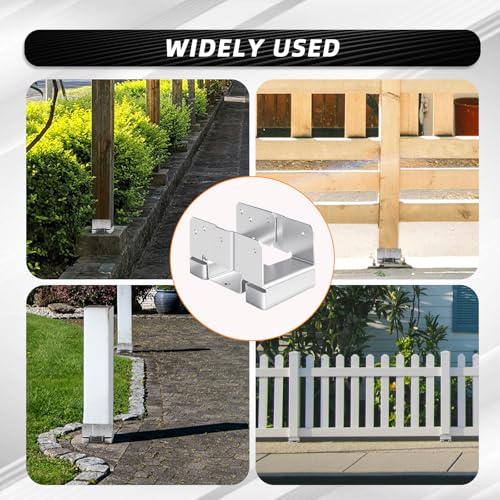 10Pcs 4x6 Post Base Brackets Fit for Concrete Sliver - size: Sliver
