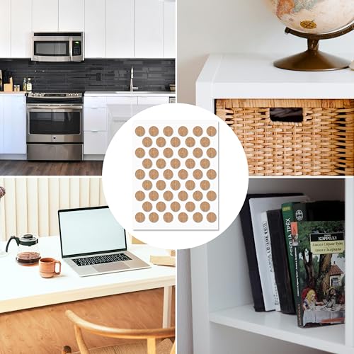 Self-Adhesive Screw Hole Stickers PVC Cover Caps Dustproof for Wooden Furniture Cabinet (50, Oak, 0.55 inch - 14 mm) - color: Oak, size: 0.55 inch - 14 mm