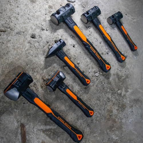 Klein Tools H80693 Sledge Hammer, 3-Pound Dual-Faced Hammer with Fiberglass Handle, Shock-Resistant Design for Striking and Demolition, Includes Lanyard Hole - size: 3-Pound