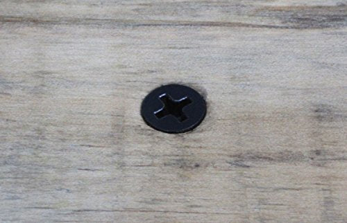 Bolt Dropper #8 x 1-1/4-Inch Black Screws, Pack of 25 - Xylan Coated Stainless Steel Flat Head Phillips Wood Screws - Corrosion Resistant for Wood, Drywall Applications, and Outdoor Projects - size: #8 x 1-1/4''