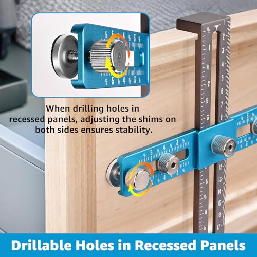 Cabinet Hardware Jig,Cabinet Hardware Template for Knobs,Handle and Pull,Cabinet Handles Template Tool for Drawer Cabinet Installation - style: Drilling Jig