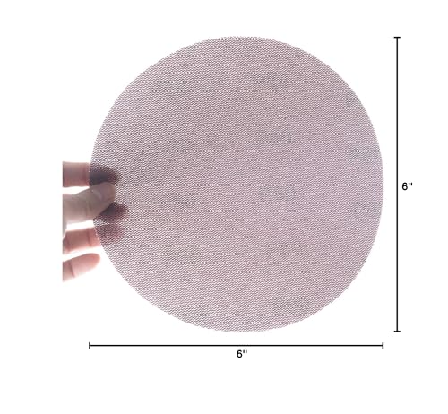 6 Inch Hook and Loop Dust Free Mesh Net Sanding Discs for Drywall Sander Car Wood Drywall Metal Polishing & Grinding Anti-Blocking Sand Abrasive Sheet 10PCs (Grit150) - style: Grit150