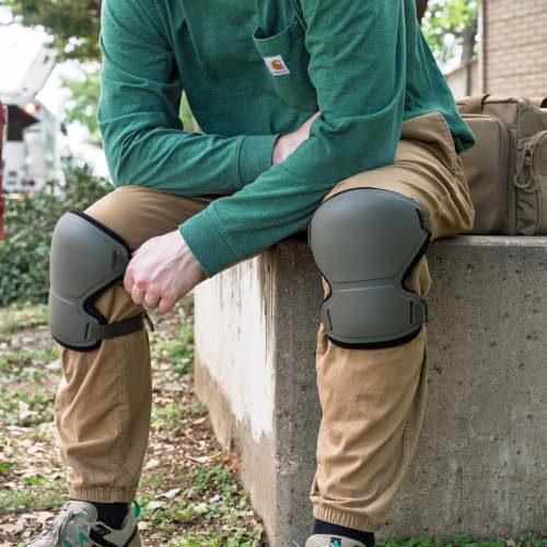 GRITR Knee Pads - Heavy Duty Knee Protectors, Improved, Green - color: Ranger Green