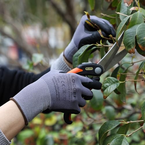 LOCCEF Safety Work Gloves MicroFoam Nitrile Coated-12 Pairs,Seamless Knit Nylon Gloves,Home Improvement,Micro-Foam Gloves - color: Grey-144 Pairs
