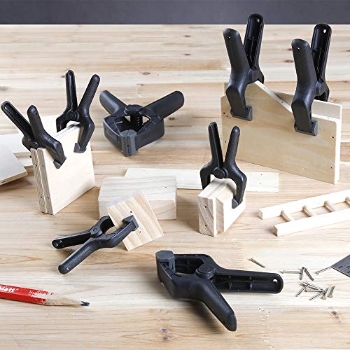 Amazon Basics 14-Piece Nylon Spring Clamp Set for Photography, Woodworking and Crafts, 6 Pack of 3-3/8-inch, 4 Pack of 4-1/2-inch, 4 Pack of 6-1/2-inch, Black/Grey - style: 14-Piece