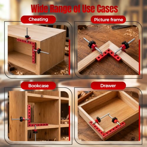 Corner Clamps for Woodworking - 8pc 90 Degree Clamp with Storage Box