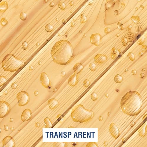 Advanced Wood Stain & Sealer, (Transp, 1 Gallon), Enhances Wood Grain, Waterproof, Flexible, Crack Resistant, Weather Resistant, Non-Toxic Environmentally Friendly, to Wooden, Furniture, Fence, Shed - color: Transp, size: 1 Gallon