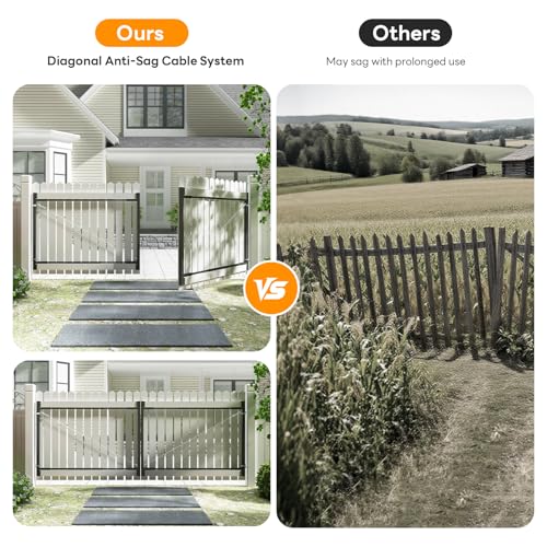 DIYHD Adjustable Anti-Sag Gate Frame Kit for 2x4 Lumber, 2 Pack - color: 2 pack, size: 60"~96" Wide, 5'~6' High
