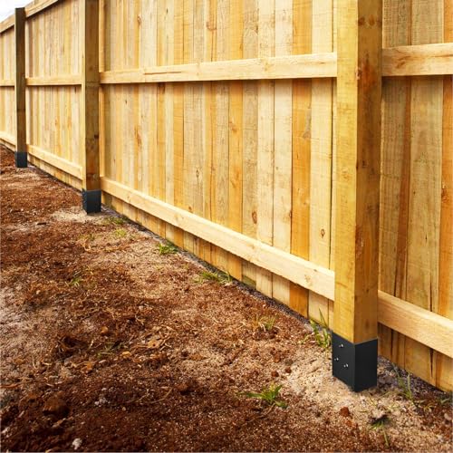 2 Pack 31.5"x4"x4" Heavy Duty Fence Post Anchor, for Fence, Mailbox