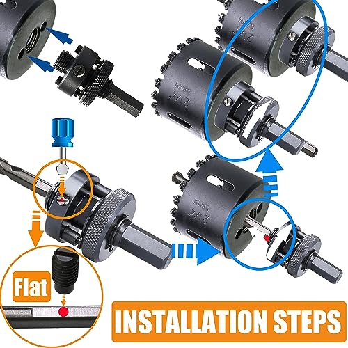 3-1/4” Carbide Grit Hole Saw Cutting Air Brick Stucco Hardy Plank Drywall Cement Board with Pilot Drill Bits Up to 3X Long Life - color: 3-1/4"(83mm)