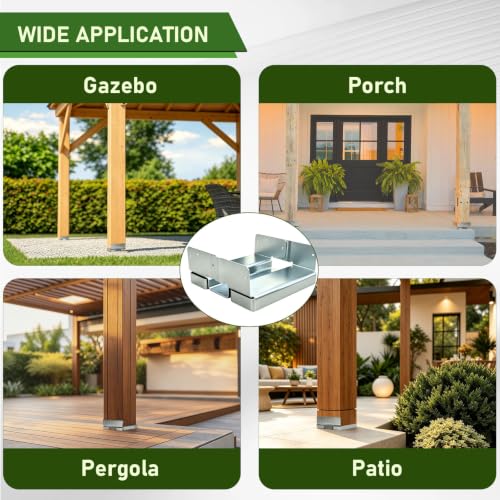 8x8 Post Base for Concrete, Inner Size 7.5"x7.5", 1 Pack, Silver - color: Silver, size: 8x8 1PCS