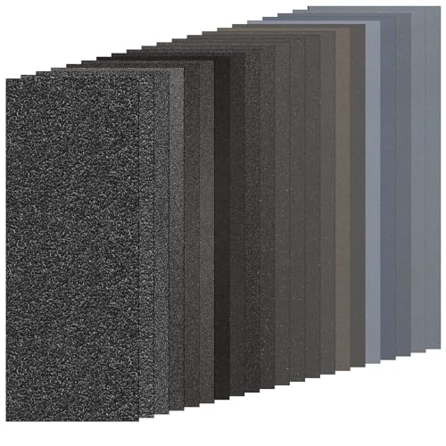 51-Sheet Sandpaper Assortment, Wet Dry Sand Paper 9 x 3.6 Inch - size: 9 x 3-2/3 Inch, style: Mix Grit-51sheets
