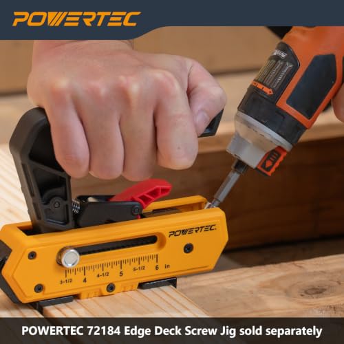 POWERTEC 4 in. T15 Torx Driver Bit (2 Pack) - S2 Alloy Steel Decking Bits with Depth Stop, 1/4" Hex Shank for Drills & Impact Drivers, Compatible with Edge Deck Jigs (72187) - color: T15 Torx Driver Bit (4")