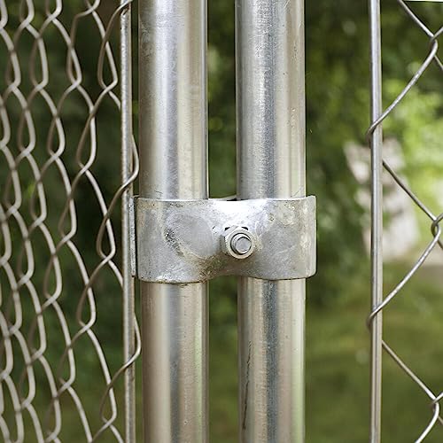 10 Set Chain Link Fence Clamps 1-5/8" Dog Kennel Panel Clamp for Round Pipe Frame