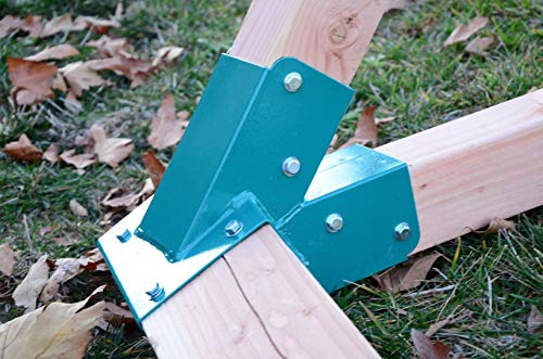 Swing Set Brackets - 2 DIY Wooden Swing Hardware Bracket, Playground Equipment Parts, with Mounting Accessories, for Outdoor Play, Green