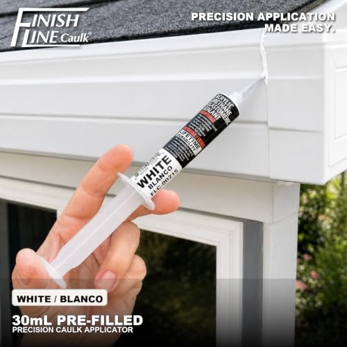30mL Pre-Filled Precision Caulk Applicator White 5-Pack - color: White